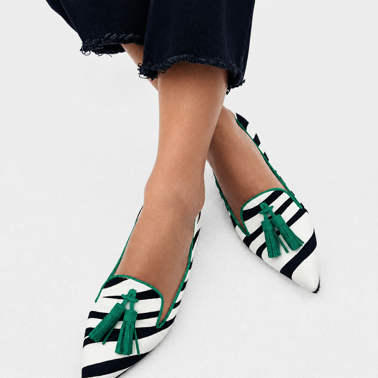 Mocassini Zebra Verde