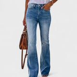 Foxa - Jeans Flare Elasticizzati Retro Versatili Casual