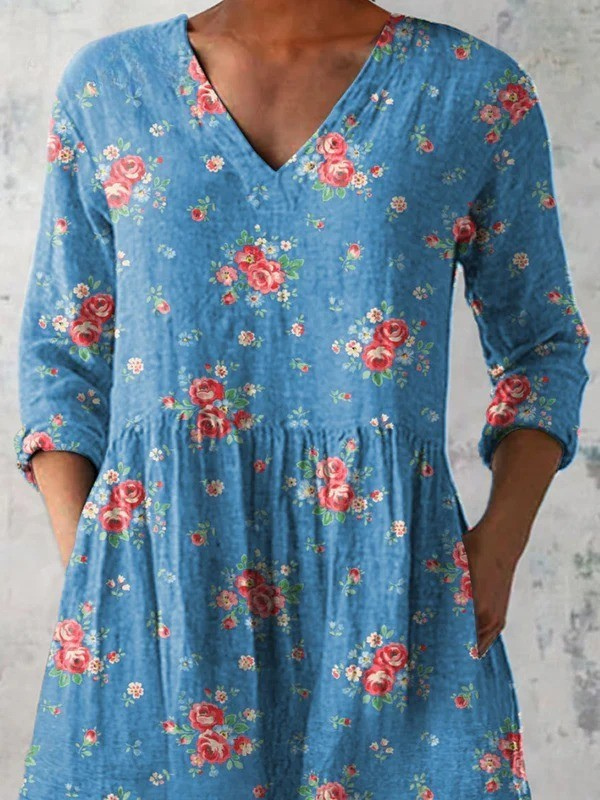 Blusa lunga a V
