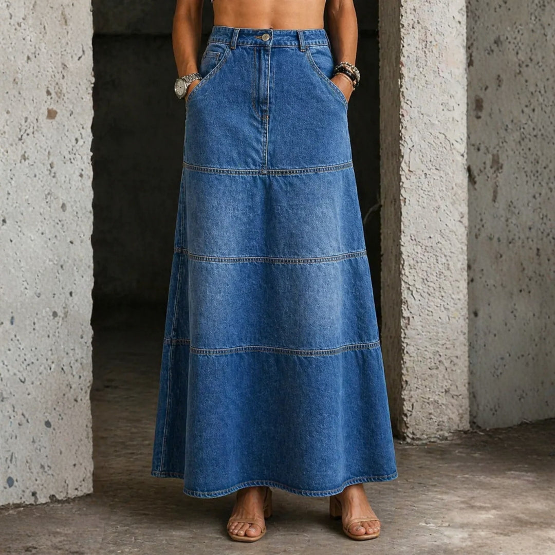 Gonna Midi in Denim