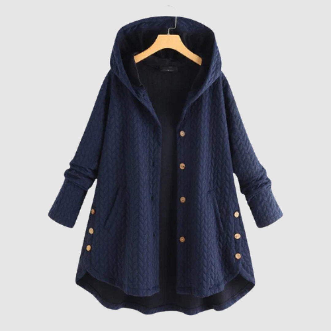 Zuzana - Cappotto trapuntato con cappuccio e bottoni