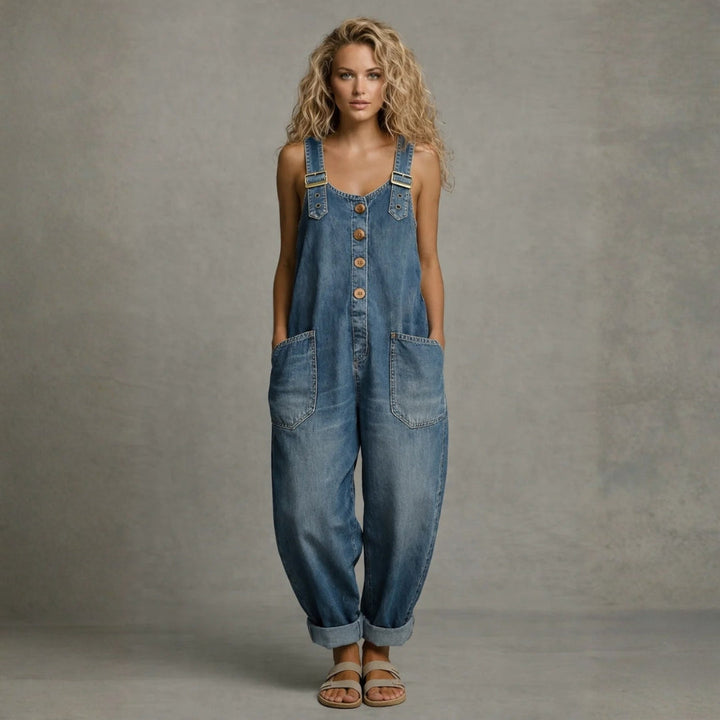 Emma | Tuta in Denim con Tasche