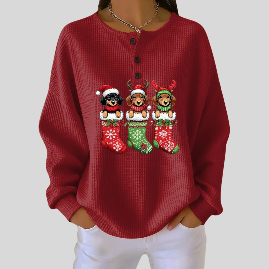Maglione Natalizio con Calze