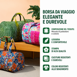 Borsa da viaggio trapuntata con fantasia alba luminosa NCU0DK9815