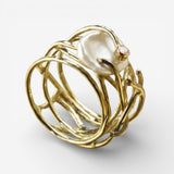 Samira - Anello in Oro e Perle