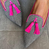 MOCASSINO A PUNTA CON NAPPE FLUO