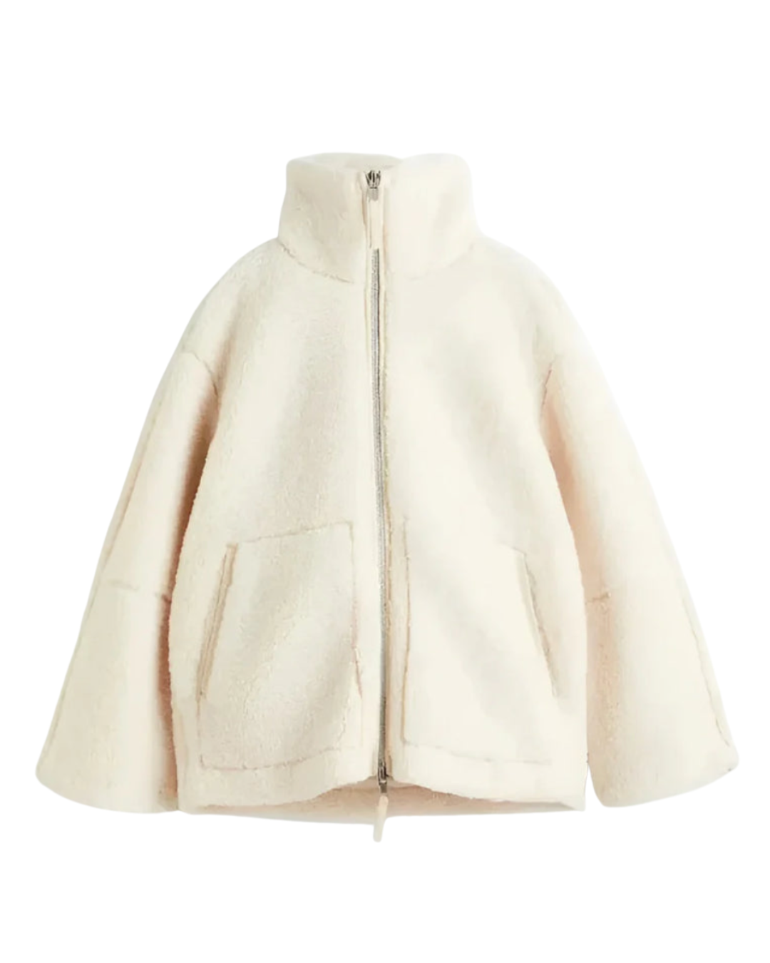 Morbida giacca teddy con zip