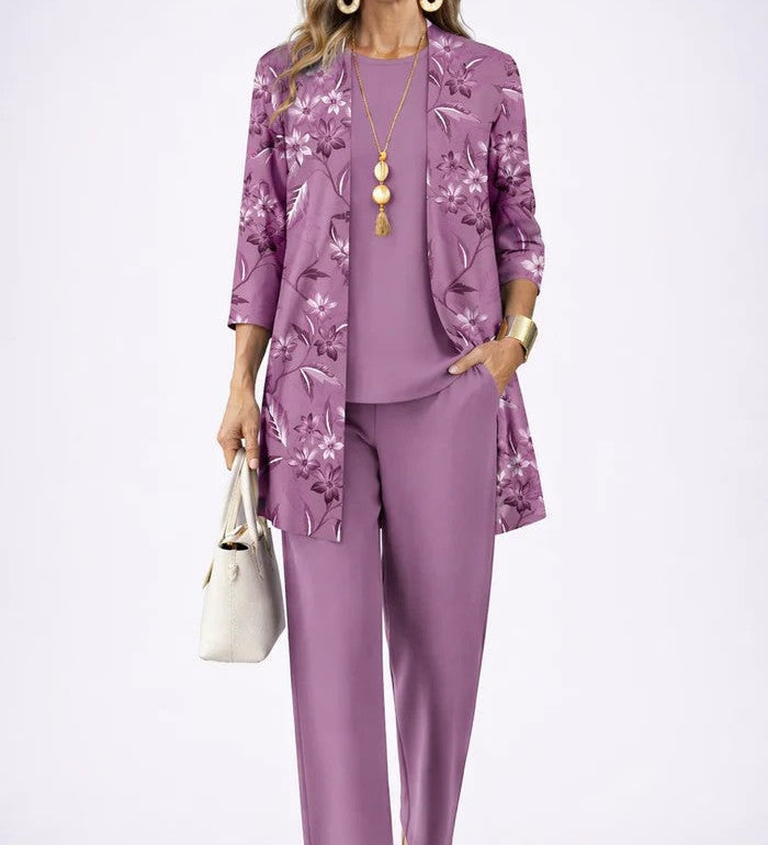 Jenilyn | Set Tre Pezzi Elegante da Donna - Viola