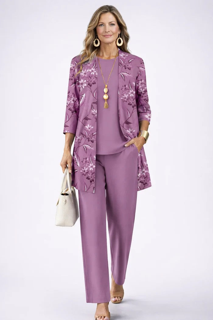 Jenilyn | Set Tre Pezzi Elegante da Donna - Viola