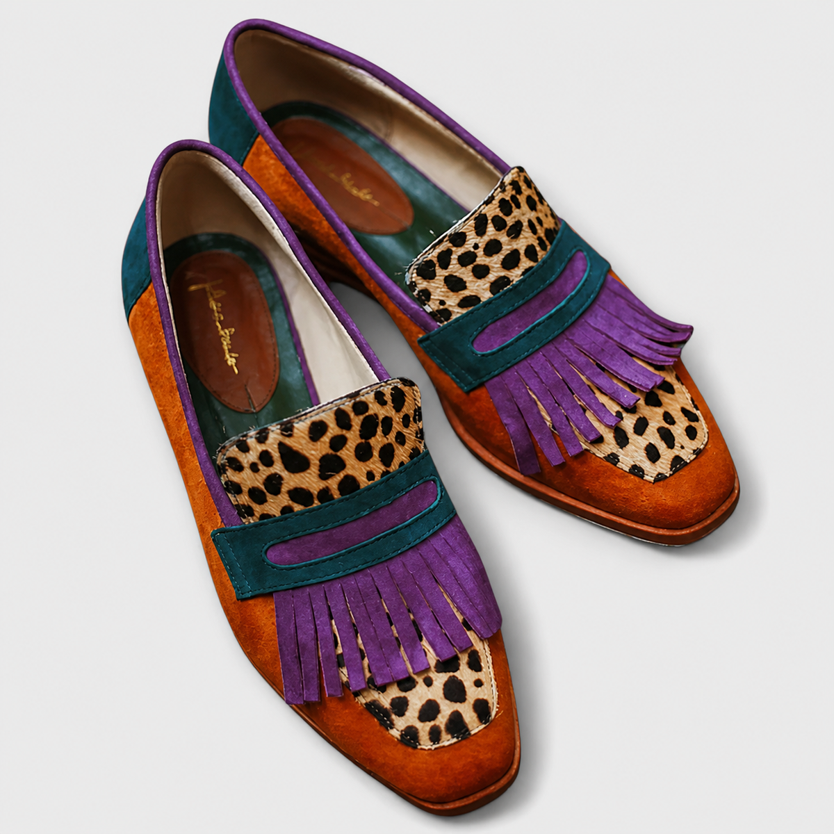 Mocassini Leopardo Marrone