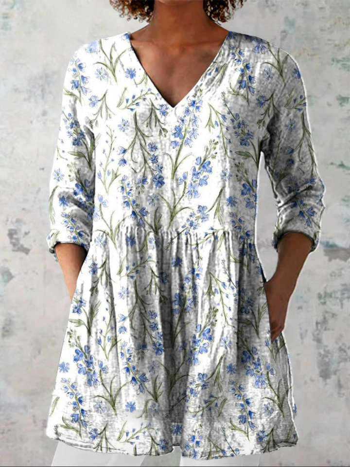 Asia | Blusa lunga con scollo a V