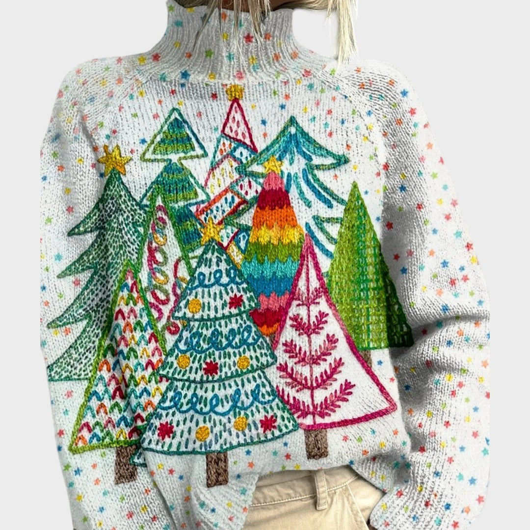 Maglione a Collo Alto in Maglia d'Autore