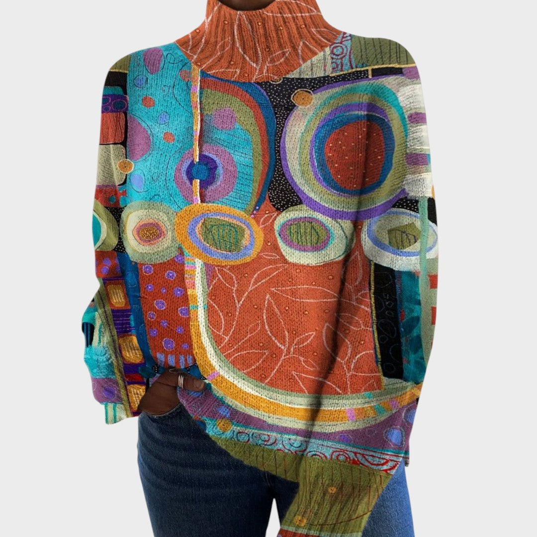 Top a Collo Alto in Maglia d'Autore