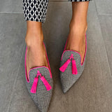 MOCASSINO A PUNTA CON NAPPE FLUO