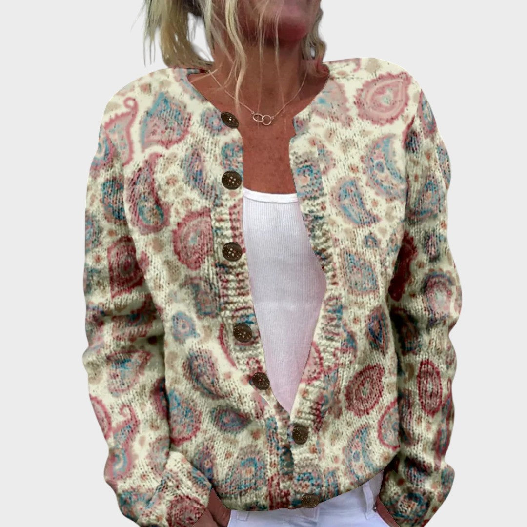 Simona - Cardigan Paisley Autunnale