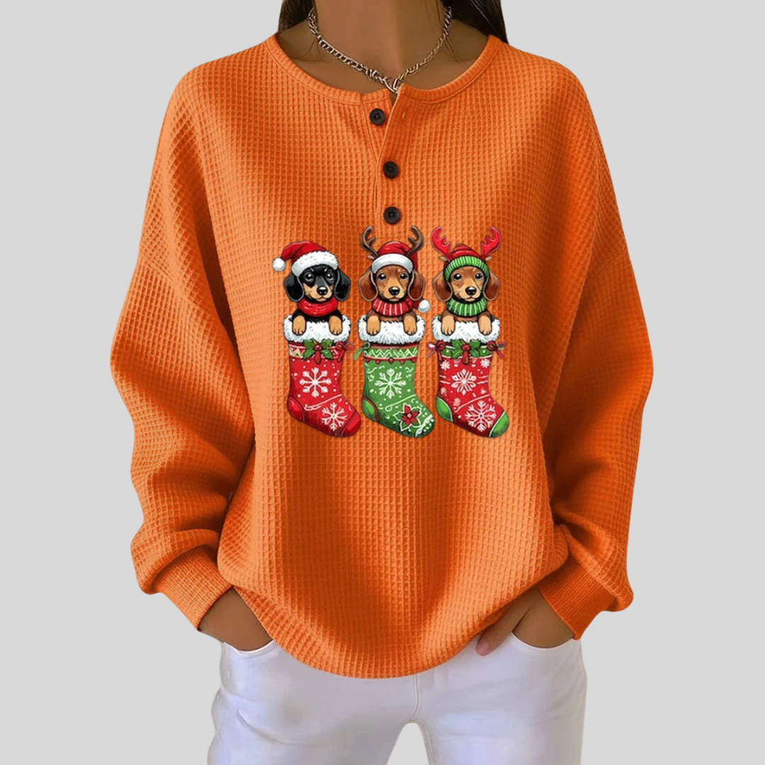 Maglione Natalizio con Calze