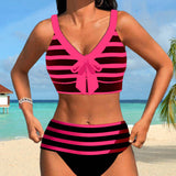 Laluna® | Bikini a righe a vita alta
