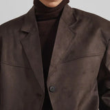 Sofia | Blazer Marrone in Suede Oversize