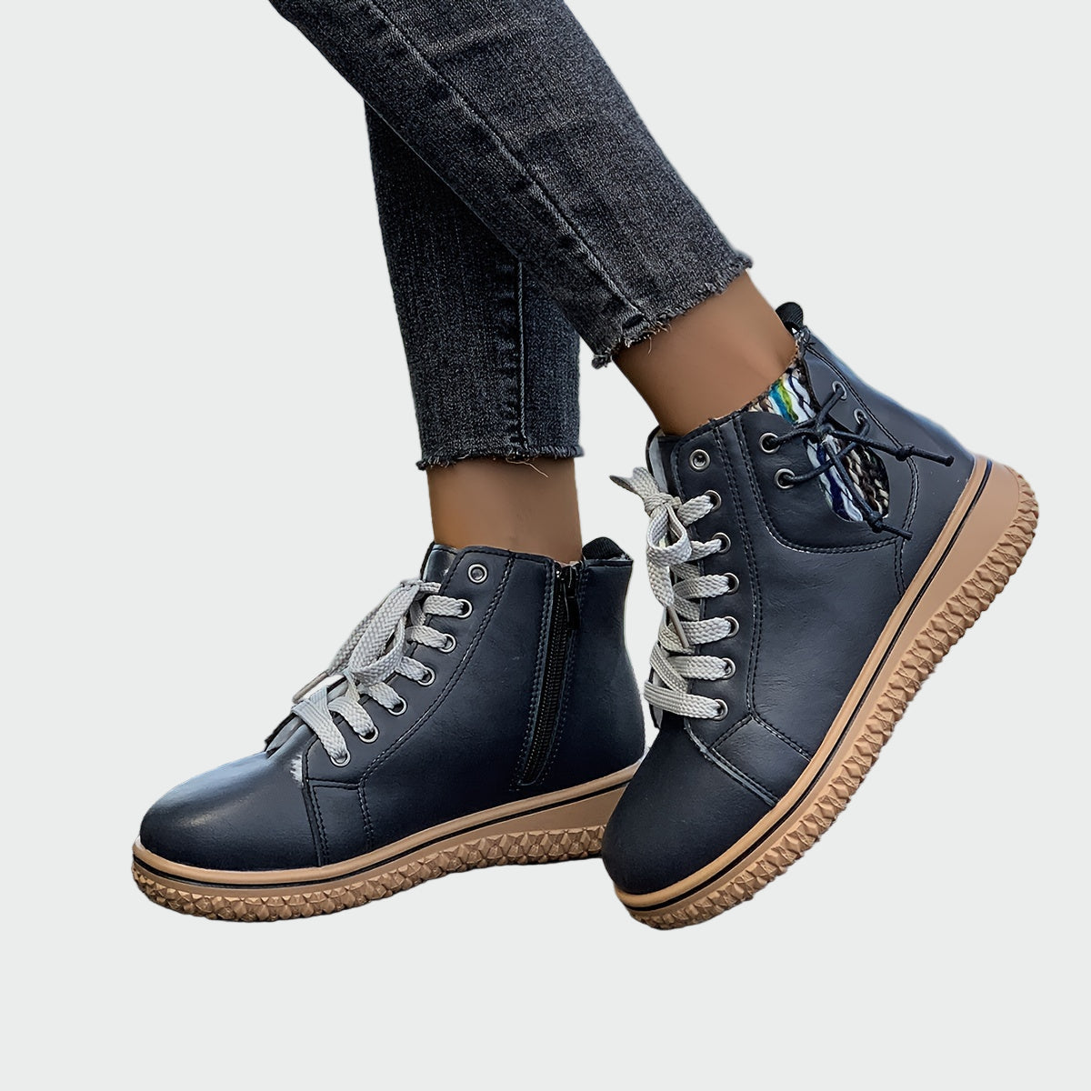 Stivaletti comfort effetto pelle