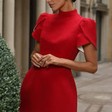 Lyraea - Elegante mini abito con maniche a petalo