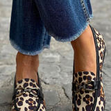 MOCASSINO LEOPARDATO CON FIBBIA