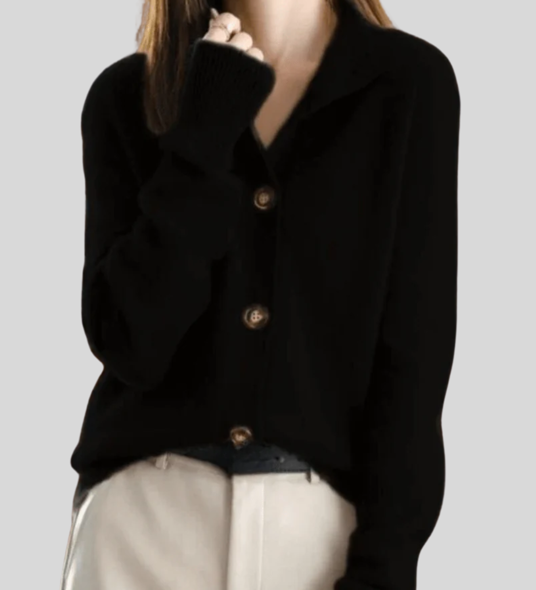 Stéphanie | Cardigan in Cashmere Stile Retrò