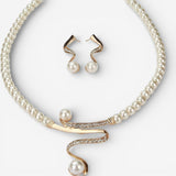 Collana di Perle Naturali + Set di Orecchini