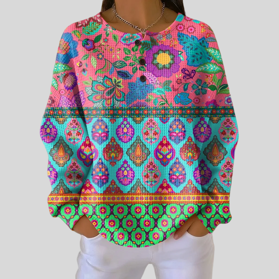 Maglione a Medaglioni Decorati