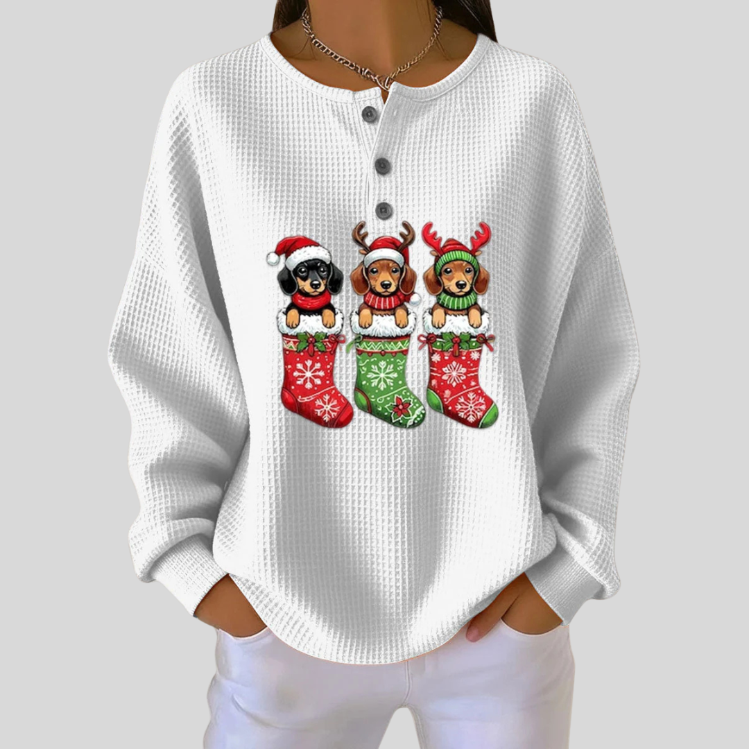 Maglione Natalizio con Calze