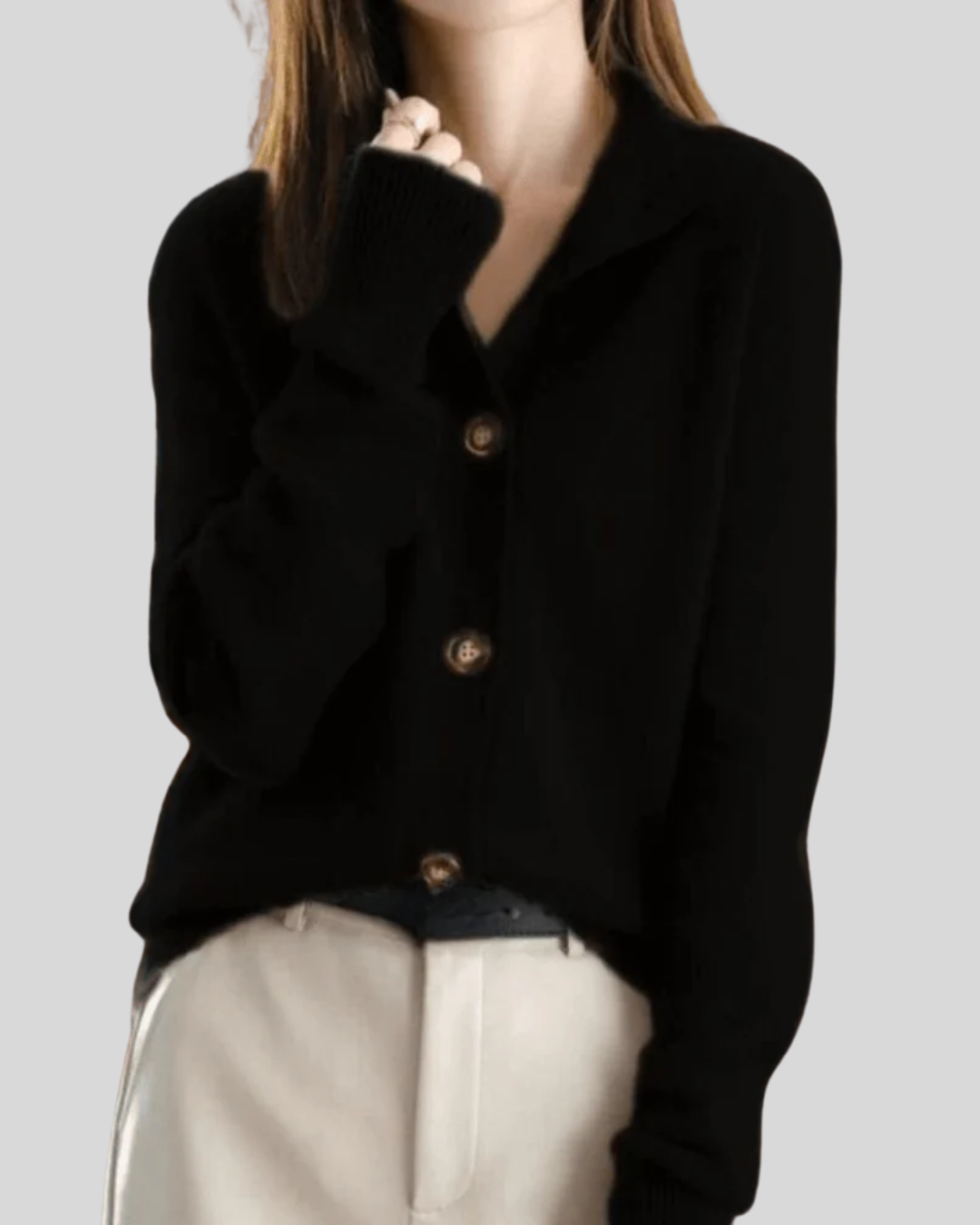 Stéphanie | Cardigan in Cashmere Stile Retro