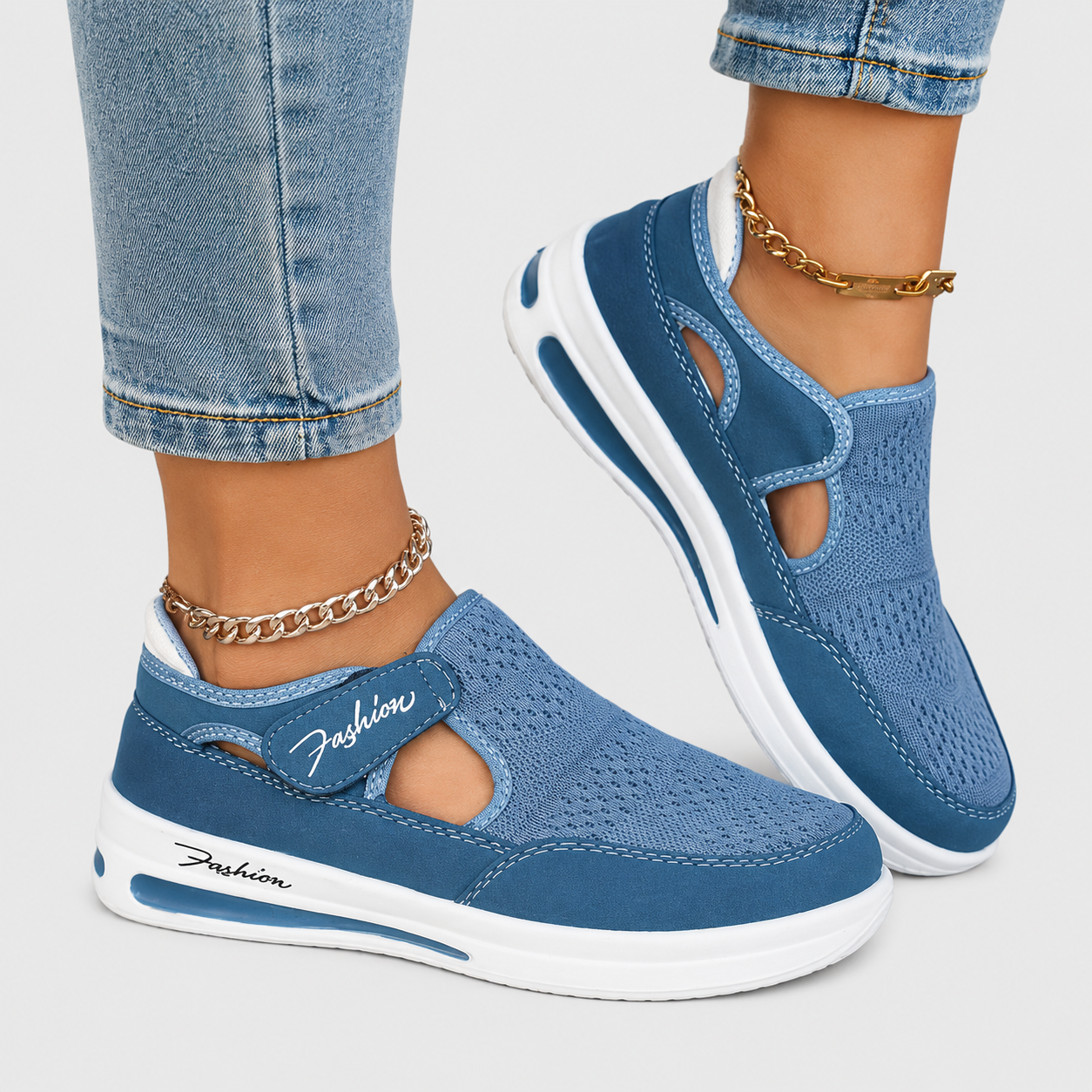 Scarpe Slip-On con Cinturino Laterale