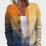 Chiara - Cardigan a Quadri Autunnale