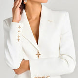 Sofia | Blazer bianco a un bottone