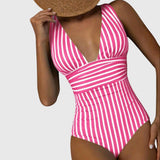 Sidonie | Costume da bagno intero a righe con supporto