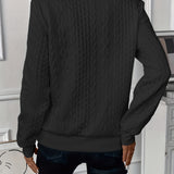 Alessia | Maglione con Zip in Maglia Cable per Donne