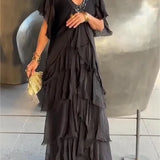 Clarissa - Maxi abito elegante che copre il ventre