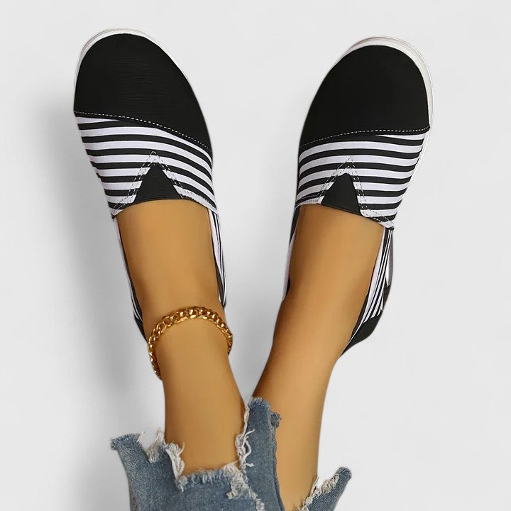 Scarpe Slip-On a Righe