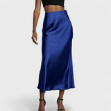 Sasha - Gonna Midi in Raso a Vita Alta da Donna