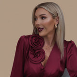 Blusa in satin - Doppio Fiore