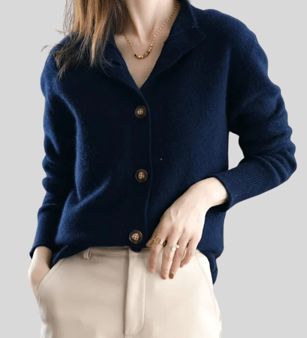 Stéphanie | Cardigan in Cashmere Stile Retrò