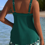 Laluna® | Tankini a righe con shorts da spiaggia