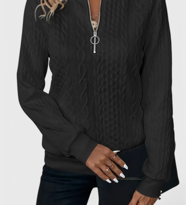 Paola | Maglione in Maglia Zip Morbido