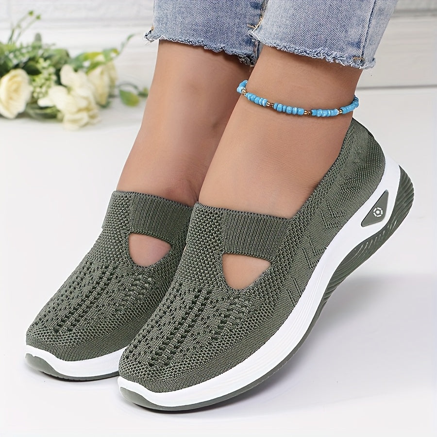 Scarpe Slip-On con Dettaglio a T