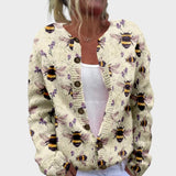 Federica - Cardigan Api e Fiori Autunnale