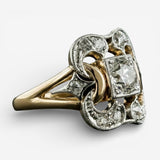 Anello in oro vintage Zirkonia