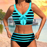 Laluna® | Bikini a righe a vita alta