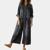 Anaïs | Salopette in denim vintage con bottoni