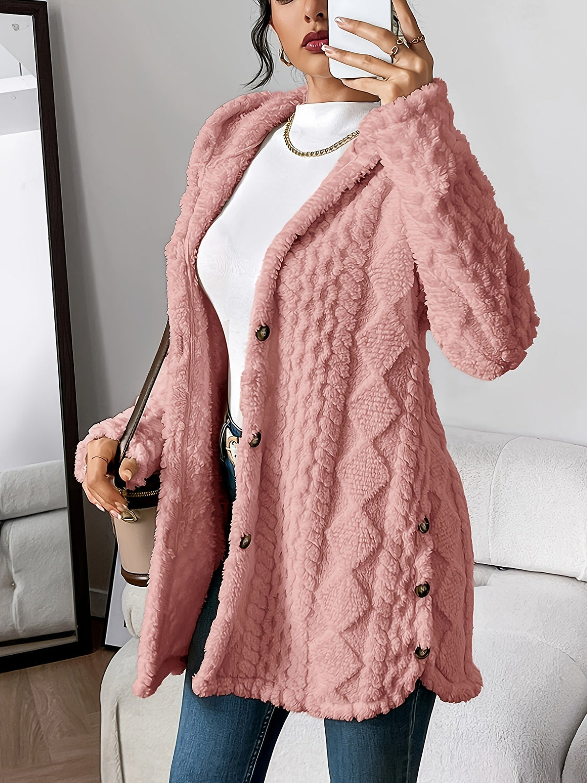 ANGELA™ | CARDIGAN CON CAPPUCCIO