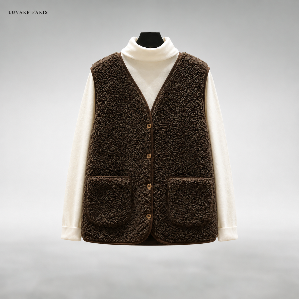 Gilet con Bottoni e Tasche