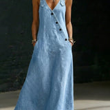 Lalie | Abito lungo in denim con bottoni
